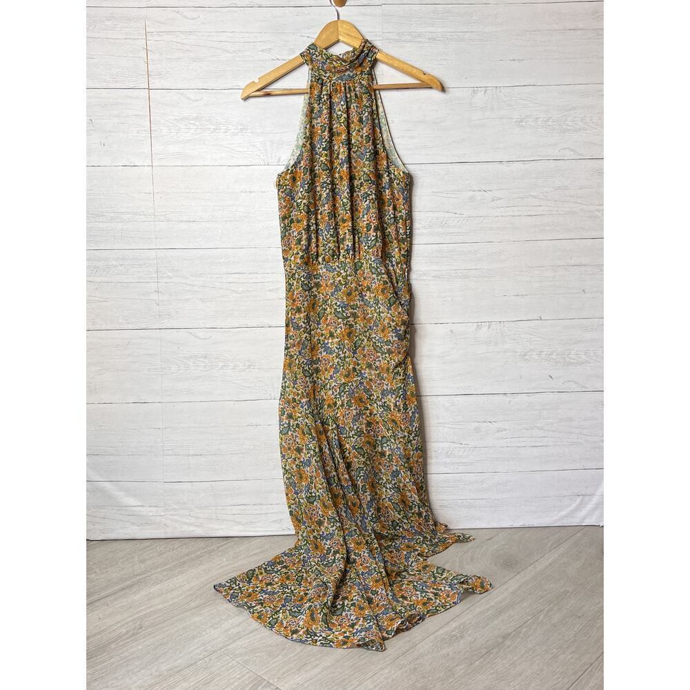 Veronica Beard Dress Womens Size 2 Leia Printed 100% Silk Chiffon Floral Maxi